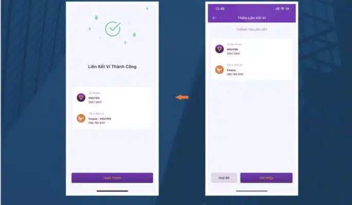 Hoàn tất liên kết Foxpay và Ngân Hàng