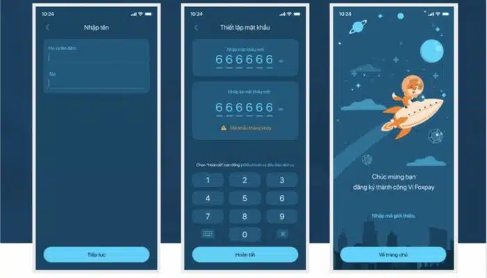 Thiết lập ví Foxpay