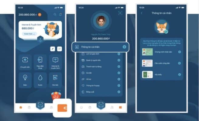 Xác thực thông tin mặt trước ví Foxpay