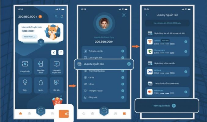 Liên kết nguồn tiền Foxpay