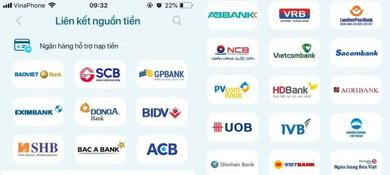 ngân hàng liên kết với ví Foxpay