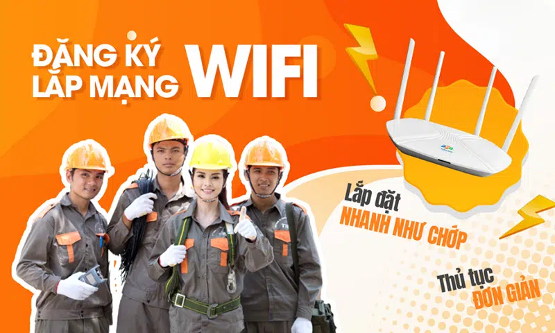 Quảng cáo lắp đặt WiFi FPT tốc độ cao với ưu đãi hấp dẫn.