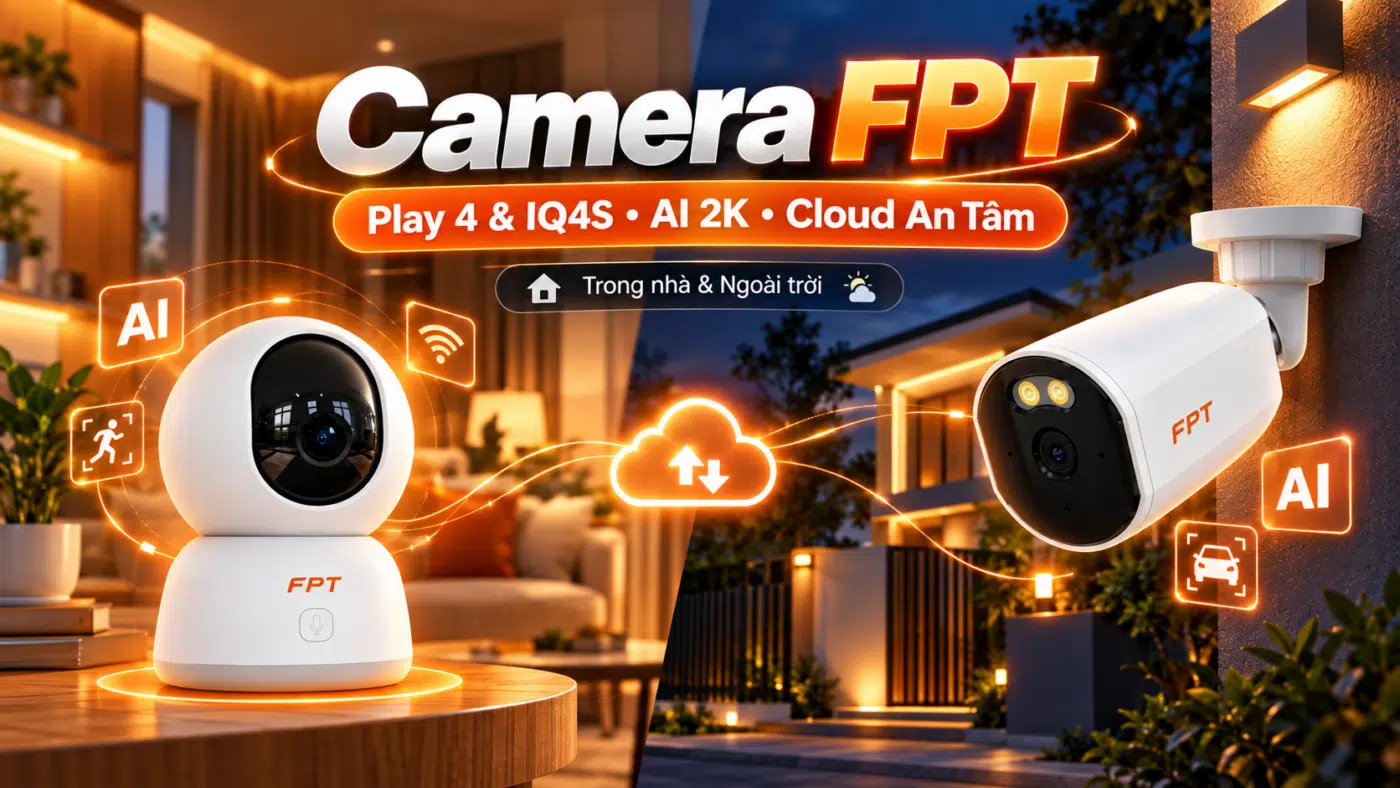 Camera FPT Play 4 và IQ4S với AI 2K và Cloud An Tâm