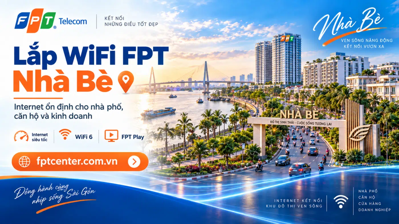 Lắp WiFi FPT Nhà Bè tại TP.HCM cho nhà phố, căn hộ và kinh doanh ven sông